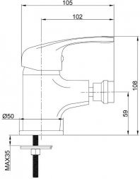 Смеситель для биде Eleanti ELT7030  0402.851