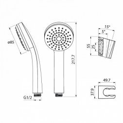 Душевой гарнитур IDDIS 001, 0011F00i16  26987