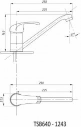 Смеситель для кухни TSARSBERG TSB-640-1243 тип См-МОЦБА, См-УмОЦБА