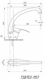 Смеситель для кухни TSARSBERG TSB-753-1157 тип См-МОЦБА