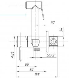 Гигиенический душ со смесителем AL-859-01 хром