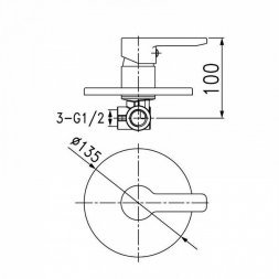 Встраиваемый смеситель IDDIS Sena SENSB00i66