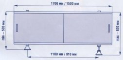 Экран  д/ванн  L1,7м бел.лист.